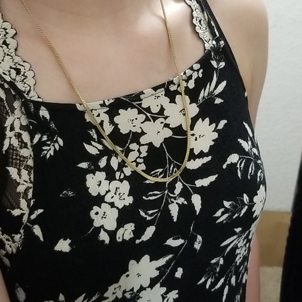 🌟10 FOR $30 Single layer flat gold chain necklace